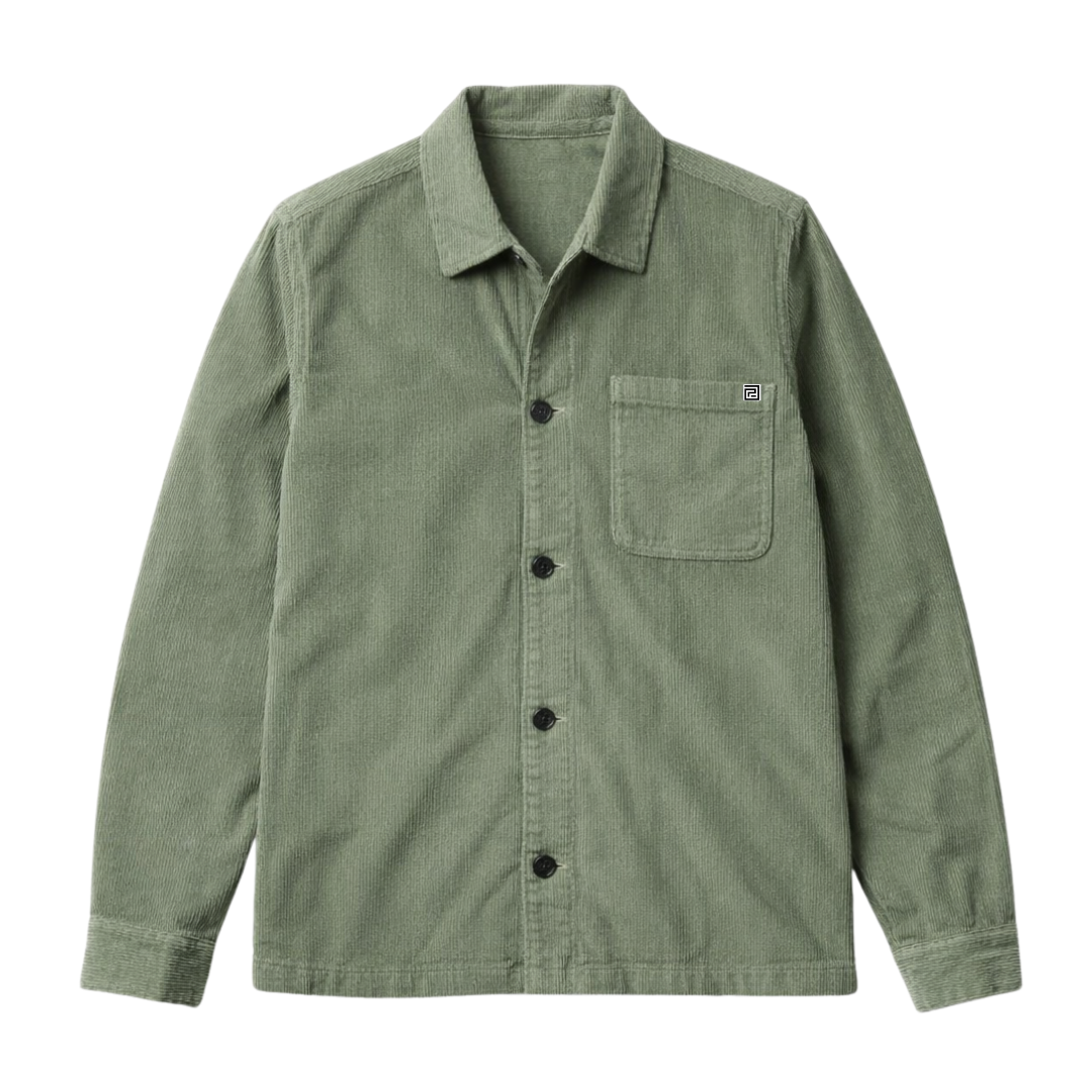 paradaiza khaki-colored corduroy overshirt