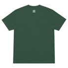 A dark green short-sleeve t-shirt shown from the back, featuring a small white geometric logo centered below the neckline, set against a plain white background.