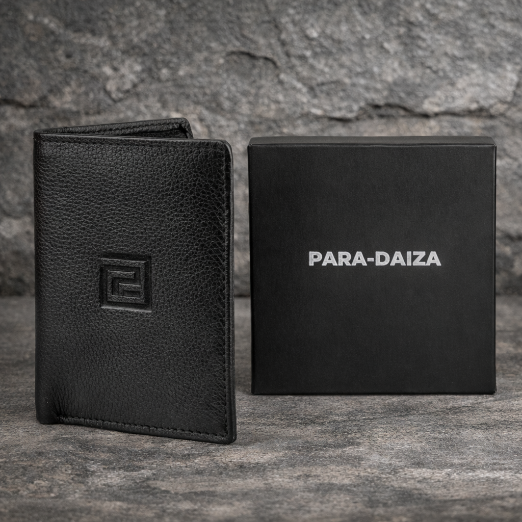 paradaiza black wallet and box