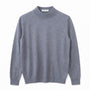 High Neck Cotton Sweater | Blue