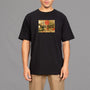 Oversized Paradise Front Graphic T-Shirt|Black