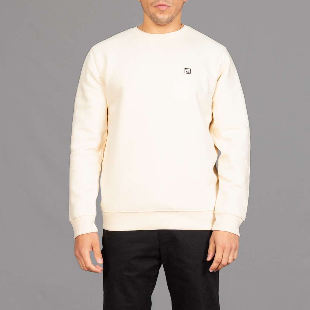 PARA-DAIZA Logo Crewneck sweatshirt Natural