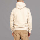 Sand colour hooded sweatshirt back view 