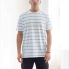 MODEL WEARS PARA-DAIZA STRIPED T-SHIRT