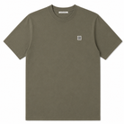 Olive green t-shirt with a small PARADAIZA logo on a white background