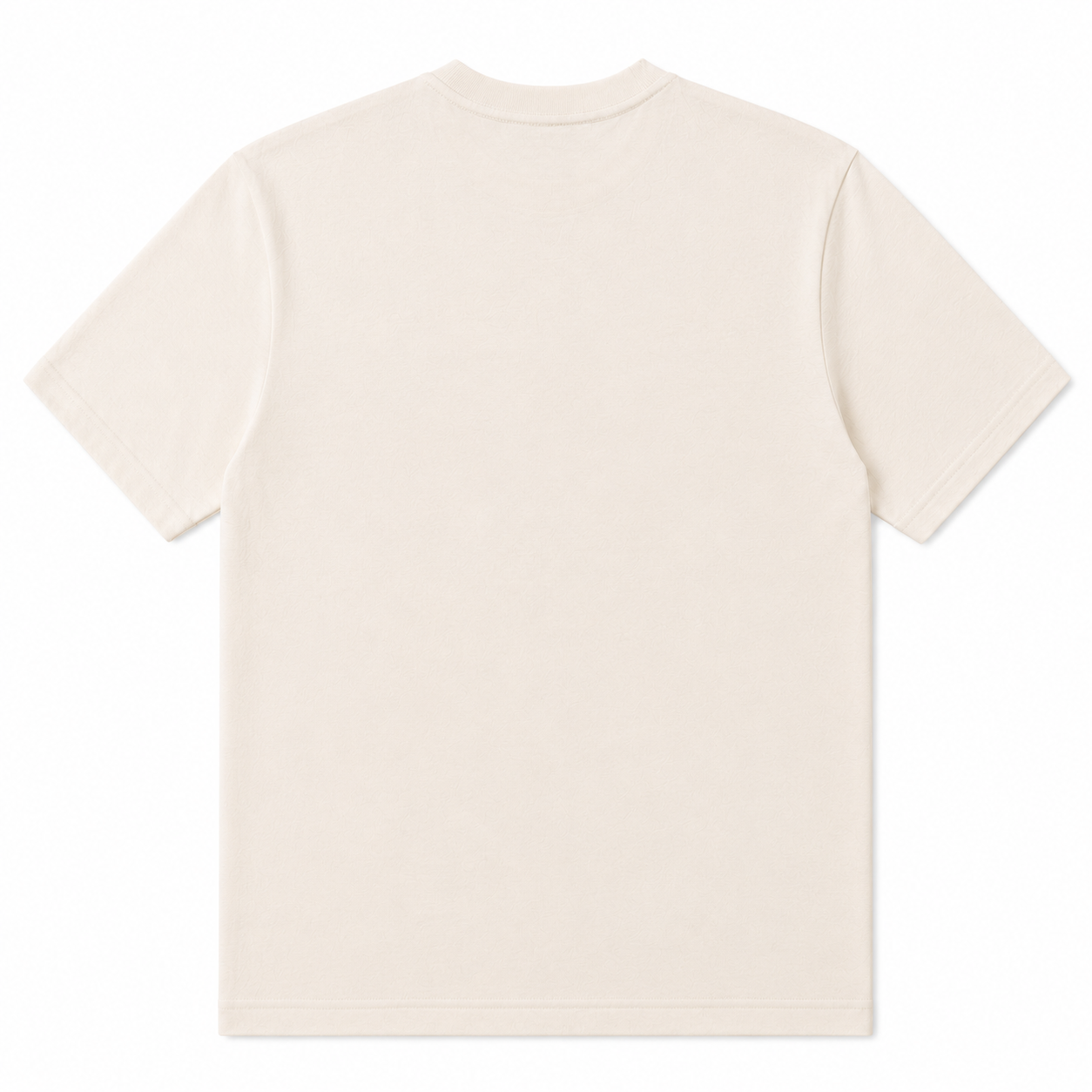Beige t-shirt on a white background