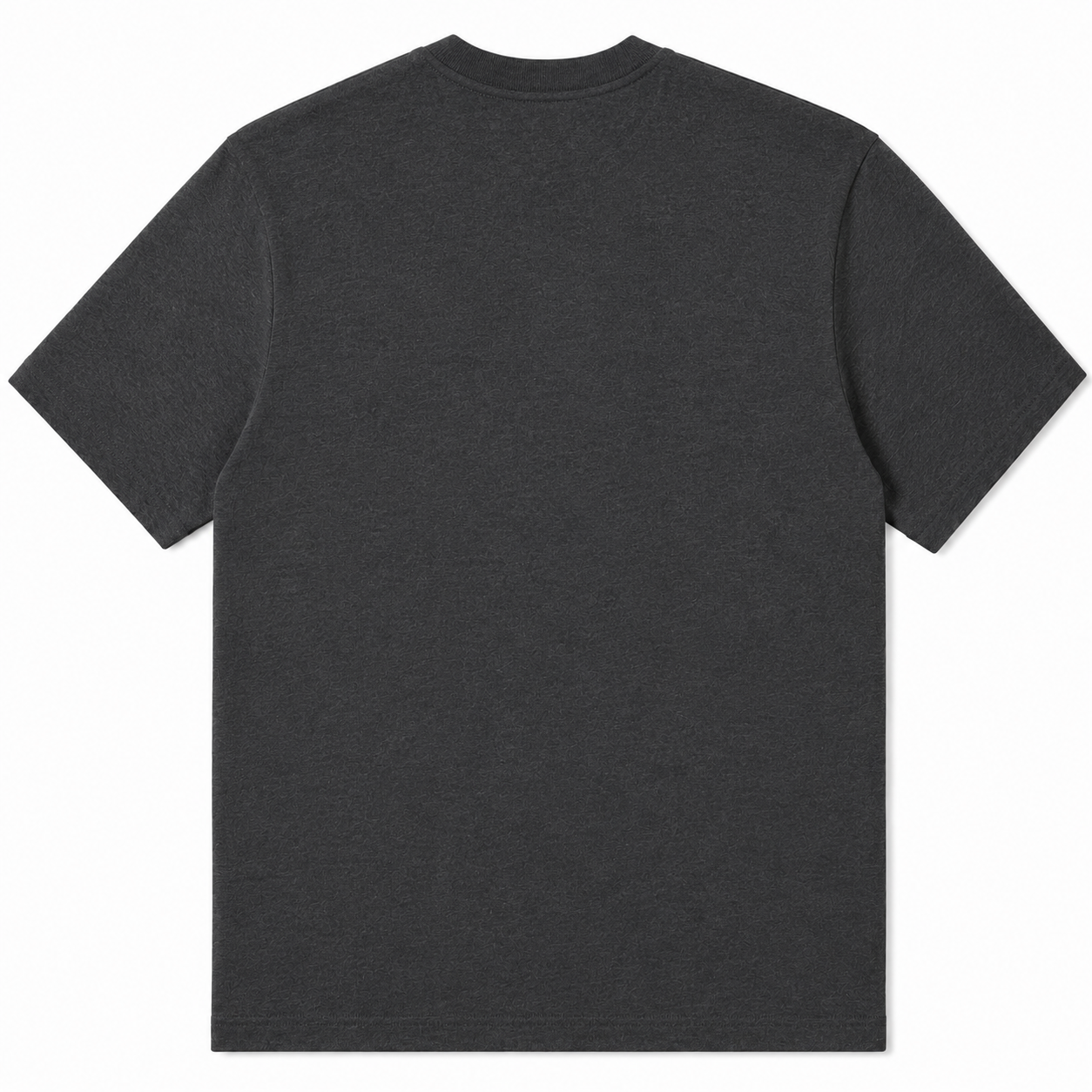 Plain black t-shirt on a white background
