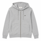 Paradaiza Grey hoodie with a zipper on a white background