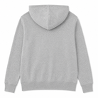 Gray hoodie shown from the back on a white background