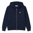 Paradaiza Navy blue hoodie with a brand maze  logo on a white background