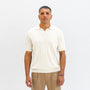 Skip Collar Cotton Knit | Ivory