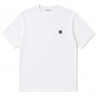 White  paradaiza t-shirt with a small logo on a white background