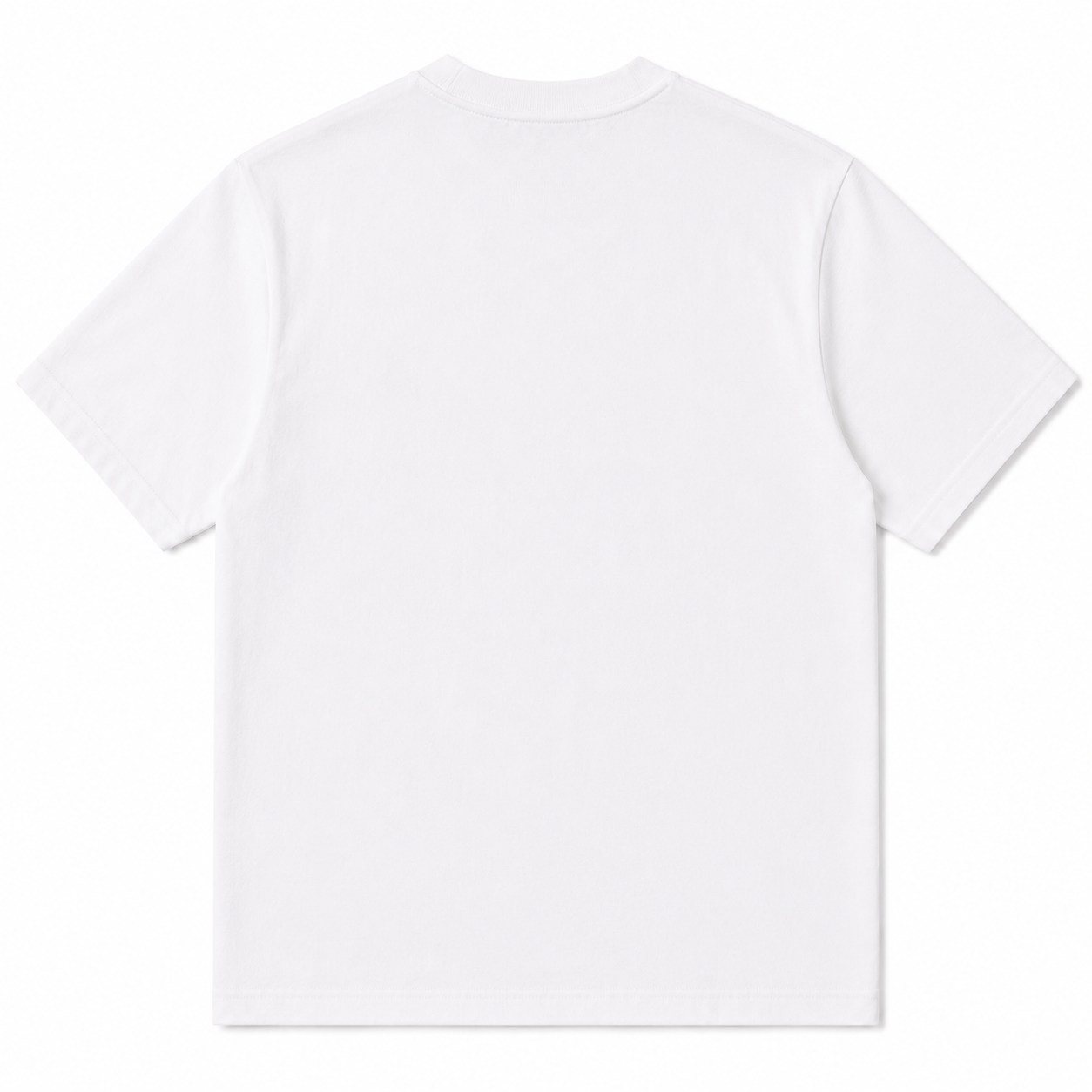 White t-shirt on a white background