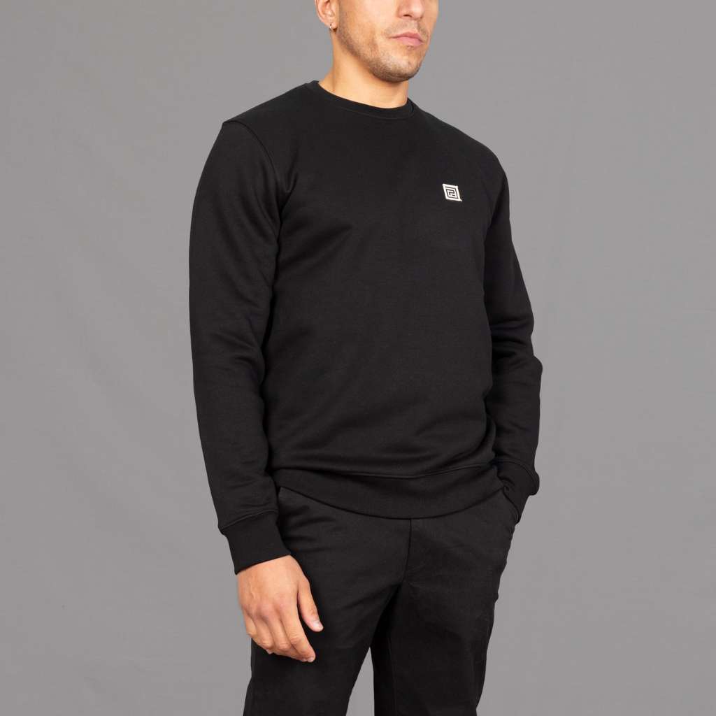 Crew Maze Sweatshirt | Black by PARA-DAIZA