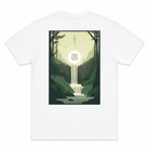 a white paradaiza tee with terra incognita graphic