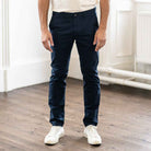 model wears paradaiza core chino in  navy