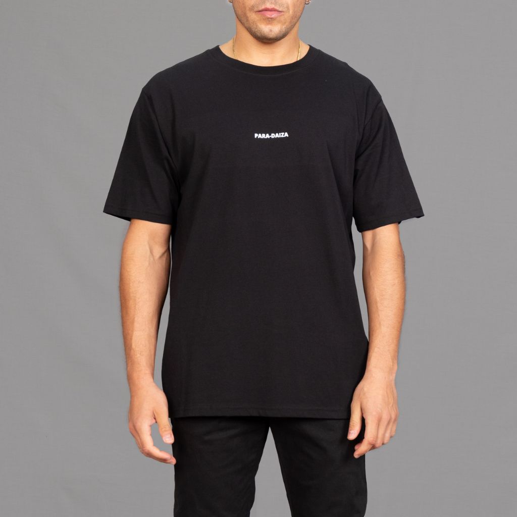 oversized tee with a logo on the front 