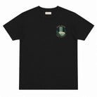 paradaiza Black t-shirt with a green logo on a white background