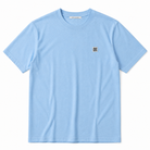 Paradaiza  blue t-shirt with a small logo on a white background