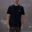 model wears paradaiza black tee 