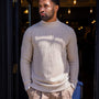 Mock Neck Fisherman Knit | Beige