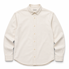 paradaiza off-white long-sleeve button-down shirt with a pointed collar and matching buttons, laid flat against a white background.