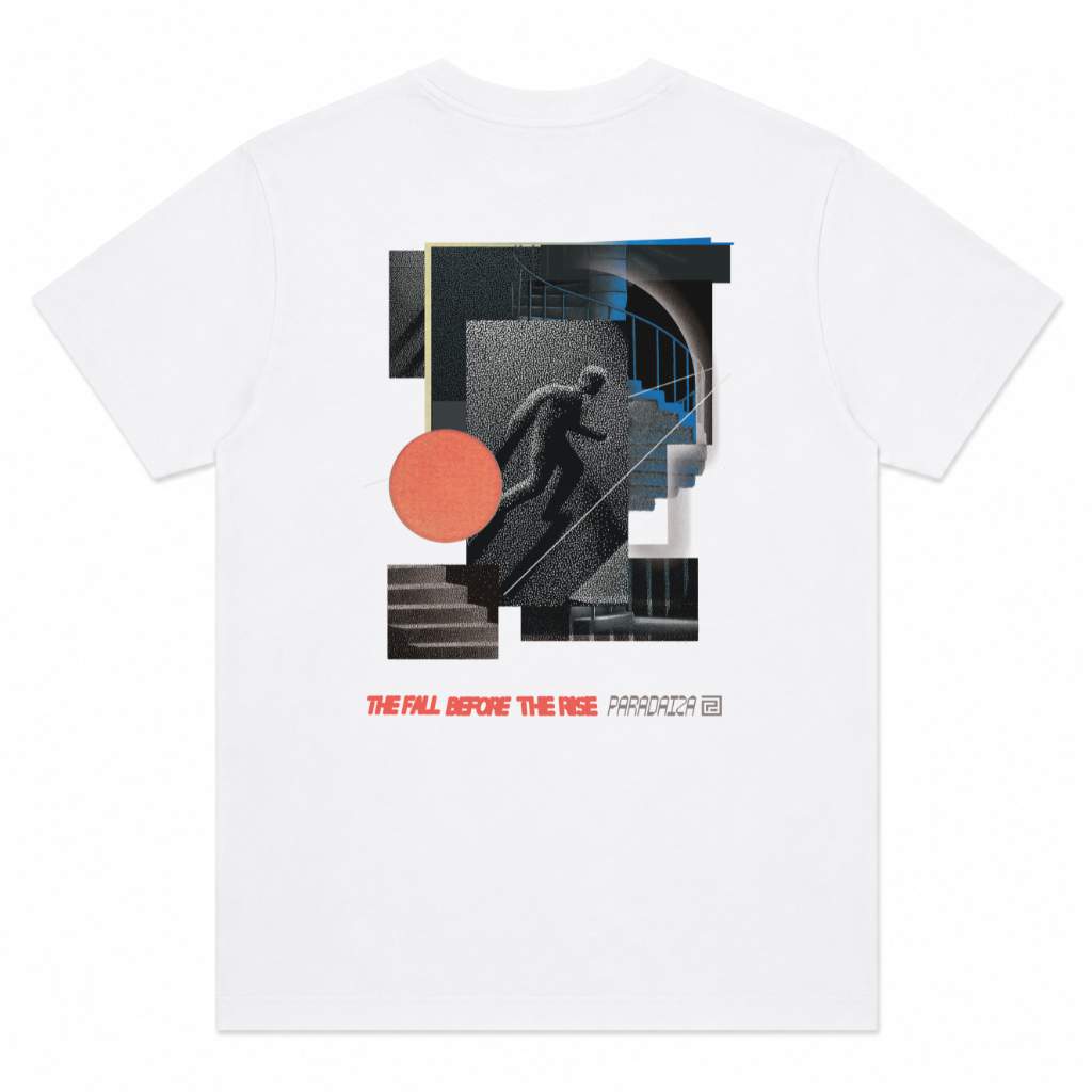 paradaiza white graphic tee