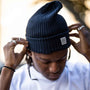 Cotton Core Beanie | Navy