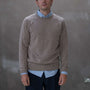 Crew Neck Lambswool Knit  | Mushroom