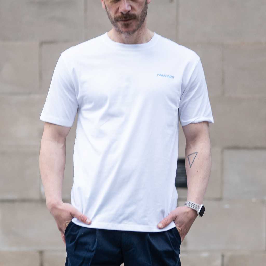 paradaiza relaxed fit tee in white 