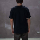 model wears paradaiza black tee 